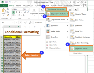 Conditional Formatting in excel