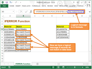 IFERROR in excel